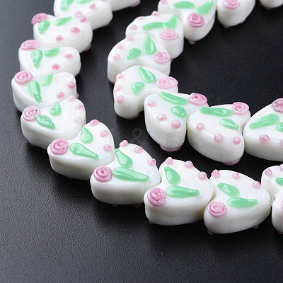 Opaque Handmade Bumpy Lampwork Beads Strands LAMP-T007-20-1
