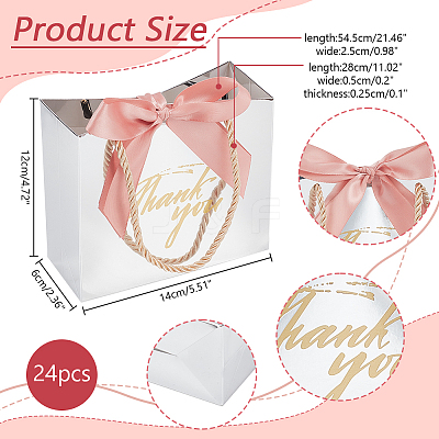 Folding Paper Gift Bags with Handle ABAG-WH0045-22-1