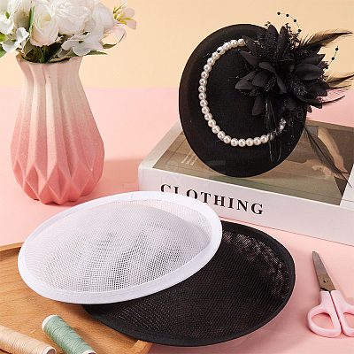2Pcs 2 Colors Imitation Hemp Hat Embryo DIY-GF0009-72-1