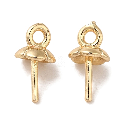 Rack Plating Brass Peg Bails Pendants KK-M285-13G-1