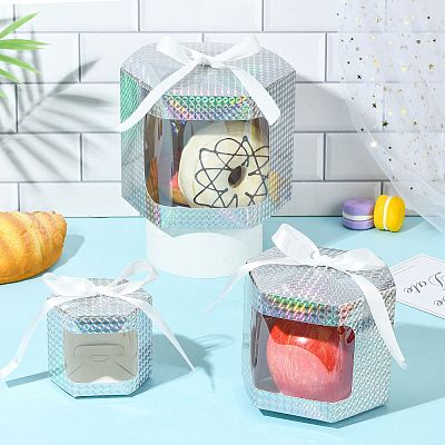 Hexagon Laser Window Paper Gift Boxes CON-FZC0002-001A-03-1