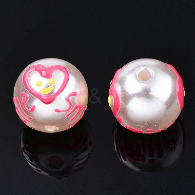 ABS Plastic Imitation Pearl Beads KY-N015-107-1
