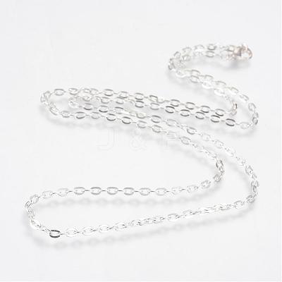 Iron Cable Chains Necklace Making MAK-R013-60cm-S-1