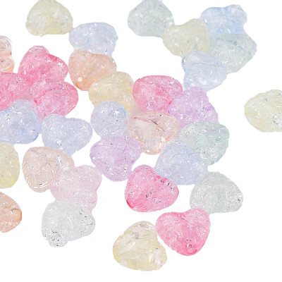 Transparent Crackle Acrylic Beads MACR-N006-14-A01-1