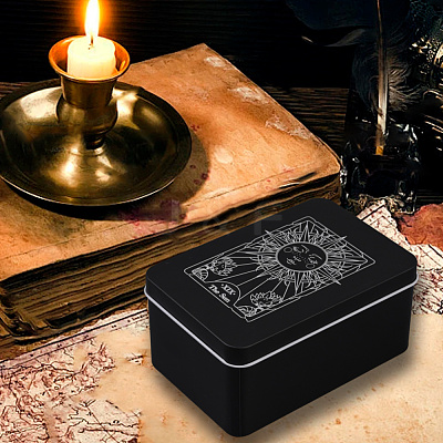 Iron Tarot Card Collection Boxes CON-WH20021-002A-1