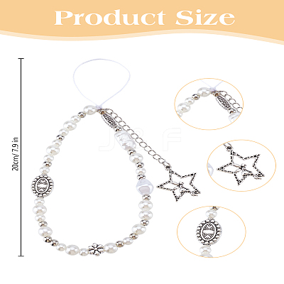 1Pc PVC Pearl Mobile Straps AJEW-LP0005-75-1