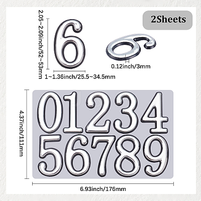10Pcs ABS Plastic Stickers DIY-SP0007-95A-1