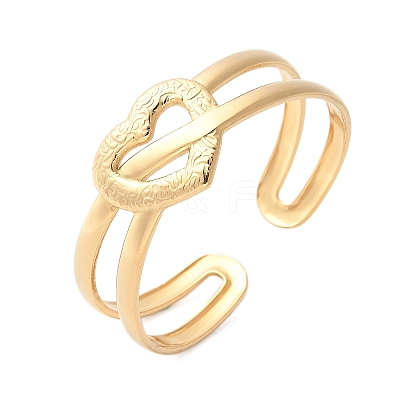 304 Stainless Steel Cuff Bangles for Women BJEW-U032-20G-1