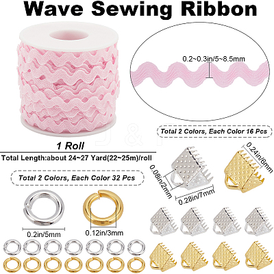1 Strand Wave Bending Fringe Trim FIND-GF0006-65G-1