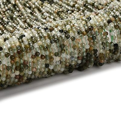 Natural Green Rutilated Quartz Beads Strands G-RM2025-A14-3mm-A-1