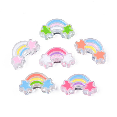 Transparent Acrylic Beads TACR-S117-15-1