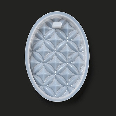 DIY Embossed Flower Pattern Pendant Silicone Molds DIY-G079-01G-1