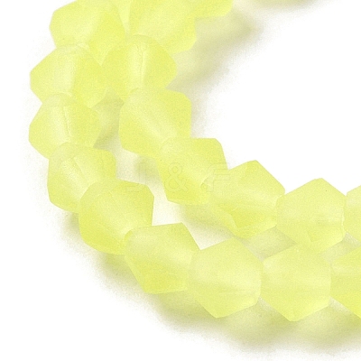 Imitate Austrian Crystal Frosted Glass Beads Strands GLAA-F029-TM4mm-B21-1