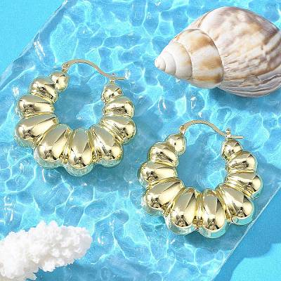 Brass Stud Earrings for Women EJEW-U035-06G-1