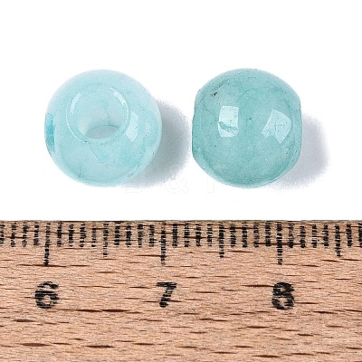 Natural White Jade European Beads G-Q607-01A-04-1