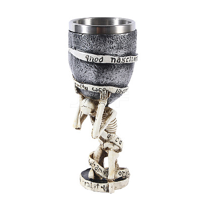 Halloween Stainless Steel 3D Skull Mug PW-WG77748-01-1
