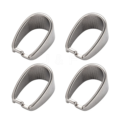 Tarnish Resistant 201 Stainless Steel Snap on Bails STAS-H052-1