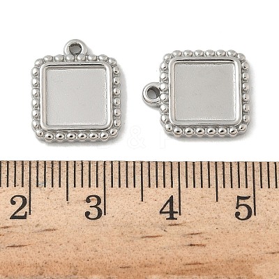 304 Stainless Steel Pendant Cabochon Settings STAS-D127-01P-1