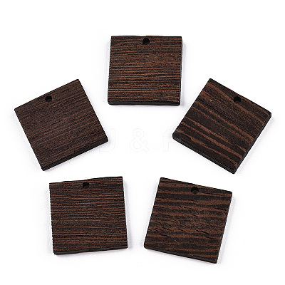 Natural Wenge Wood Pendants WOOD-T023-79-1