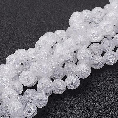 Synthetic Crackle Quartz Beads Strands G-SF10MM-43-1