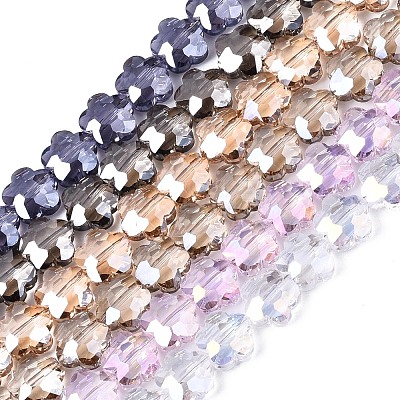 Electroplate Glass Beads Strands EGLA-S176-09B-1