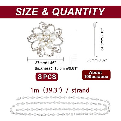DIY Chain Dangle Brooch Making Kits DIY-NB0007-53-1
