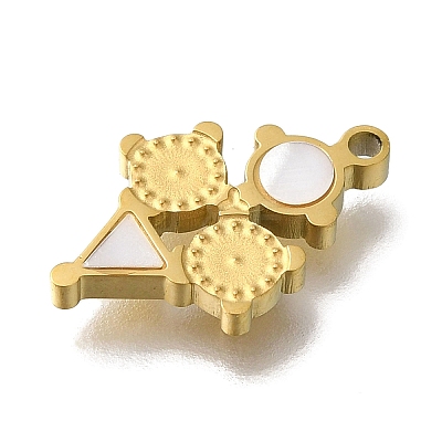Ion Plating(IP) 304 Stainless Steel Manual Polishing Charms STAS-M059-02G-02-1