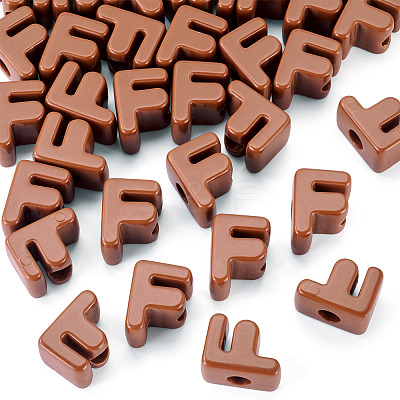 Opaque Acrylic European Beads OACR-TAC0019-006F-1