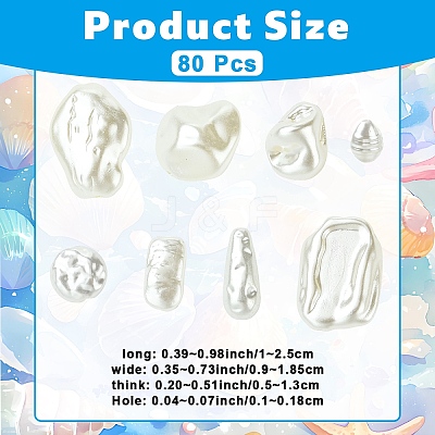 ABS Plastic Beads OACR-YW0004-68-1
