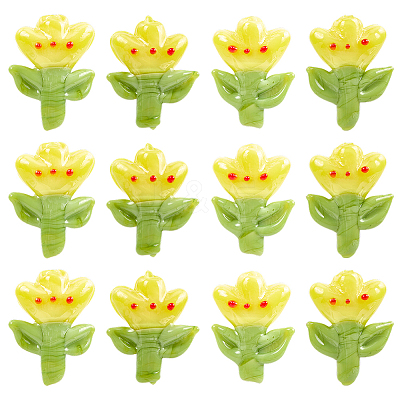 12Pcs Handmade Lampwork Beads LAMP-PA0001-01-1