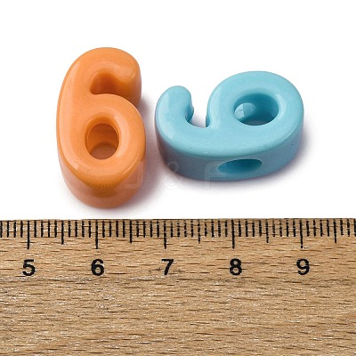 Opaque Acrylic European Beads OACR-S072-04H-1