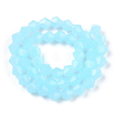 Imitation Jade Glass Beads Strands EGLA-A039-J6mm-D03-1