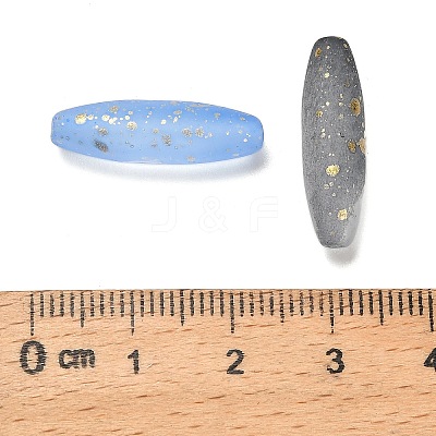 Frosted Glass Beads FGLA-L001-001A-1