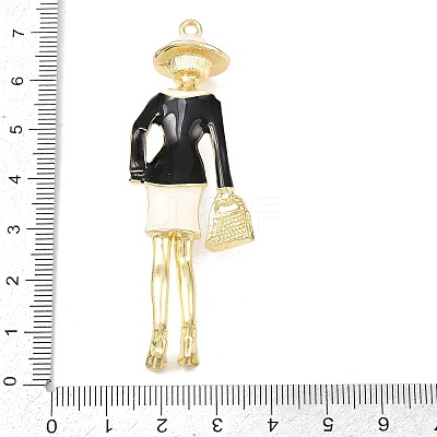 Alloy Rhinestone Big Pendants PALLOY-P315-12G-1