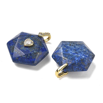 Dyed Natural Lapis Lazuli Faceted Pendants GG-CBA67BD-01G-I-1