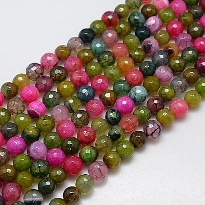 Natural Agate Round Beads Strand G-L084-10mm-19-1