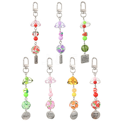 Handmade Polymer Clay & Acrylic & Resin & Glass Pendant Decorations KEYC-FS00037-02-1