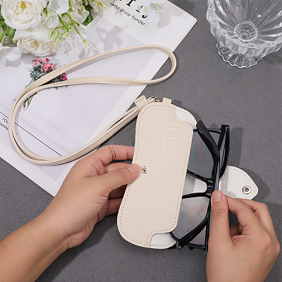 1Pc Imitation Leather Eyeglass Cases AJEW-CN0005-52B-1
