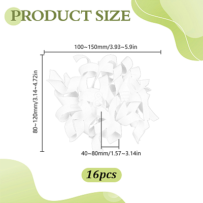 16Pcs Flower Polyester Ornament DIY-HY0003-34D-1