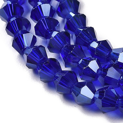Transparent Electroplate Glass Beads Strands LS-GLAA-F029-4mm-A06-1
