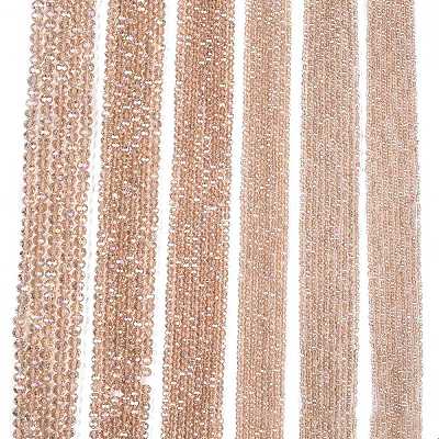 Electroplate Glass Beads Strands EGLA-A044-T3mm-B20-1
