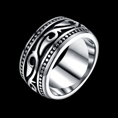 Men's Stainless Steel Finger Rings RJEW-BB29955-9-1