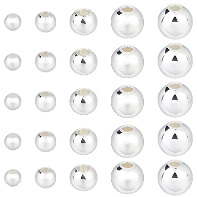 500Pcs 5 Styles Rack Plating Brass Beads KK-BBC0023-24S-1
