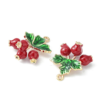 Brass Enamel Pendants X-KK-G462-22LG-1