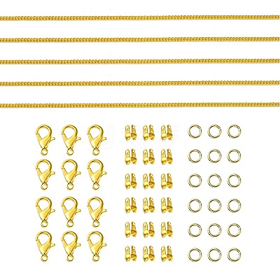 DIY Brass Chain Extender/End Chains Making Kits DIY-FS0005-61G-1