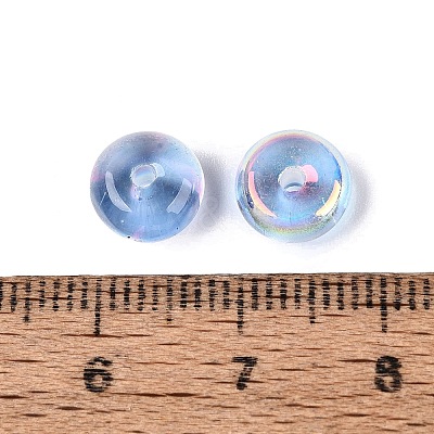 Baking Paint Electroplate Transparent Glass Beads EGLA-Q141-01B-A07-1