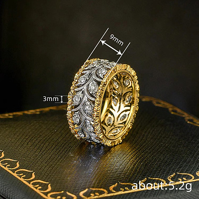 Brass Micro Pave Clear Cubic Zirconia Finger Rings FS-WG88BF1-01-1
