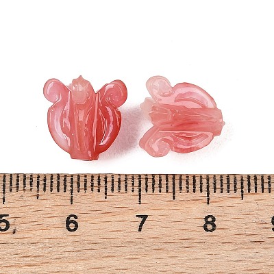 Synthetic Coral Carved Beads BSHE-P034-01D-1