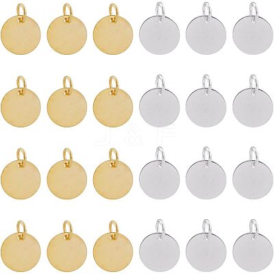 Brass Stamping Blank Tag Charms KK-FH0001-49-NF-1