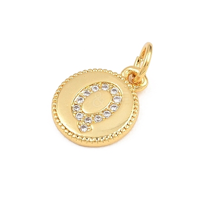 Brass Micro Pave Clear Cubic Zirconia Charms CU-CBA56CE-12G-Q-1